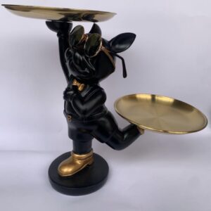 Puppy with 2 gold plates